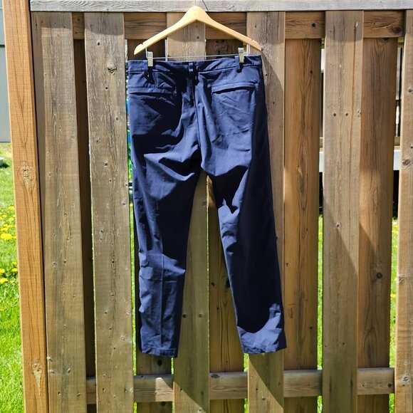 LULULEMON ABC Classic-Fit Trouser 32"L Warpstreme Men's Size 14 NAVY - Picture 5 of 9